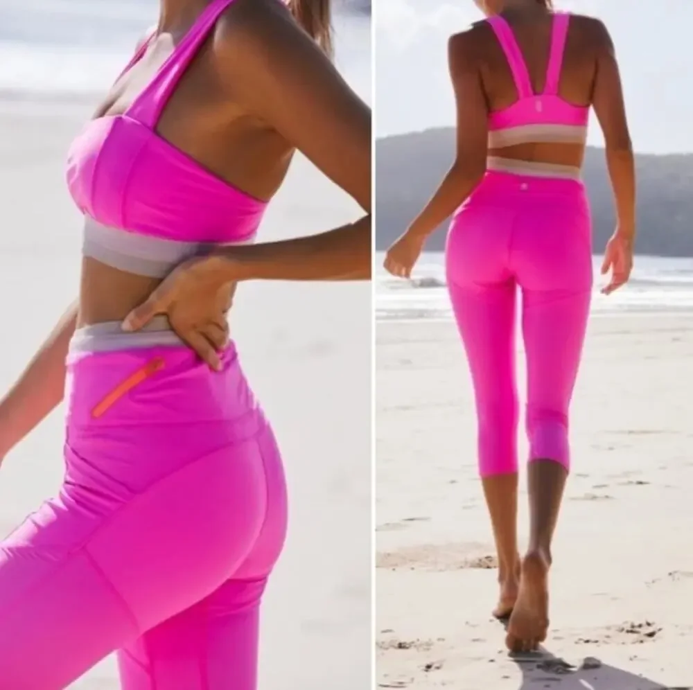 FREE PEOPLE MOVEMENT White Water Yoga Leggings in Hot Pink Size XS